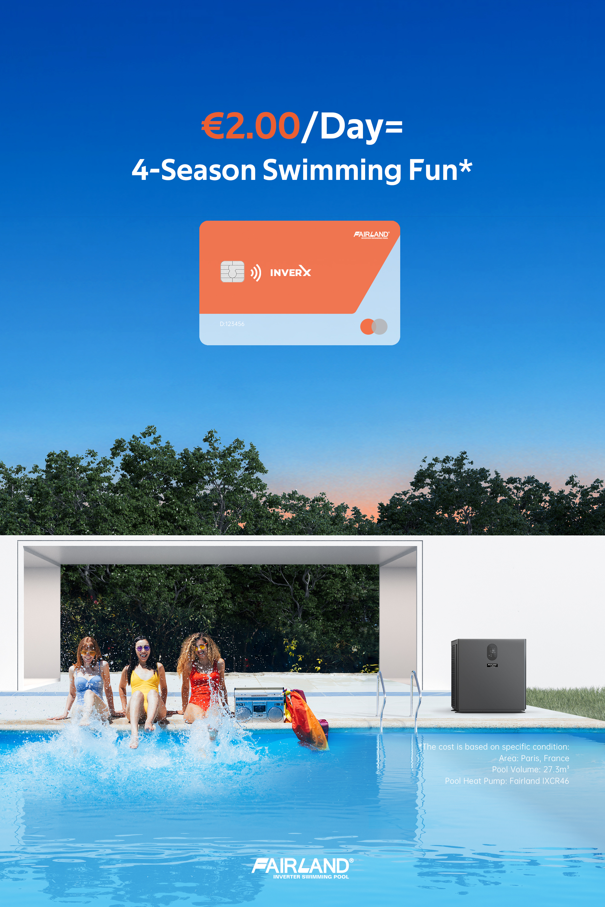 Fairland INVERX brings 4-season swimming fun at the lowest cost and highest energy efficiency