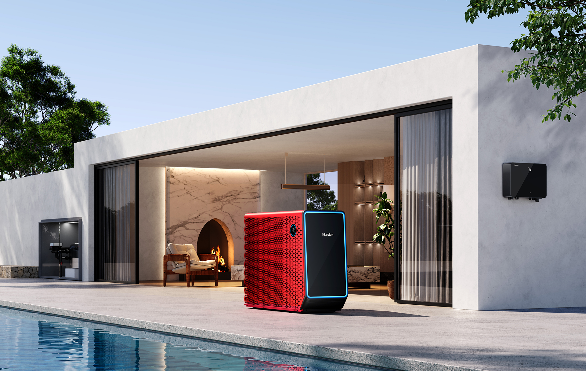 iGarden smart ecosystem connected pool control scene